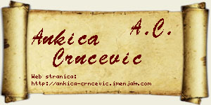 Ankica Crnčević vizit kartica